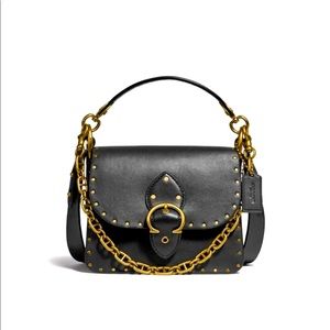 Coach Beat Shoulder Bag 18 With Rivets In Black